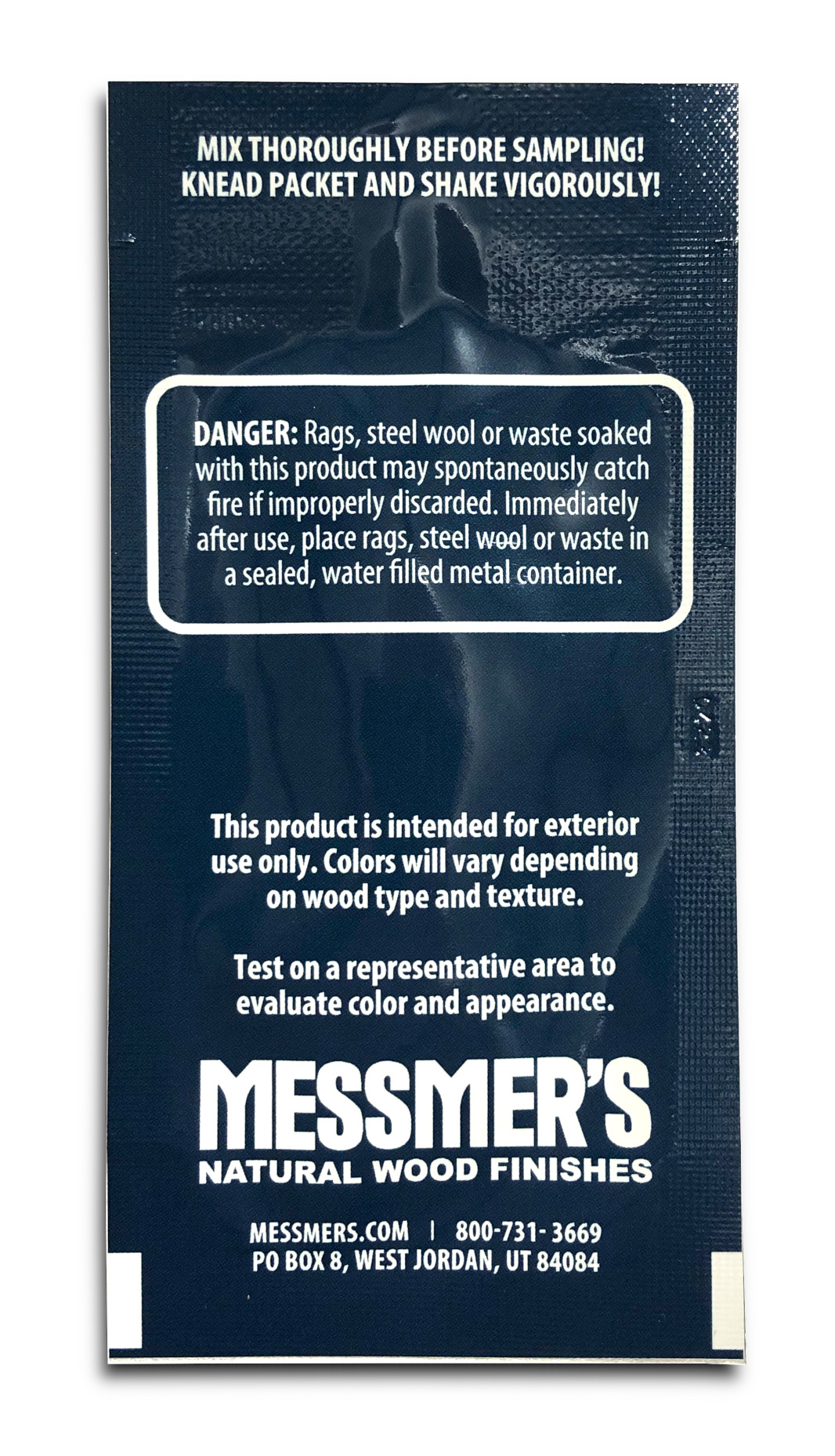 Messmer S Inc Messmer S UV Plus Sample M UVPLUS SAMPLE   Uv Plus Sample Pouch Back 