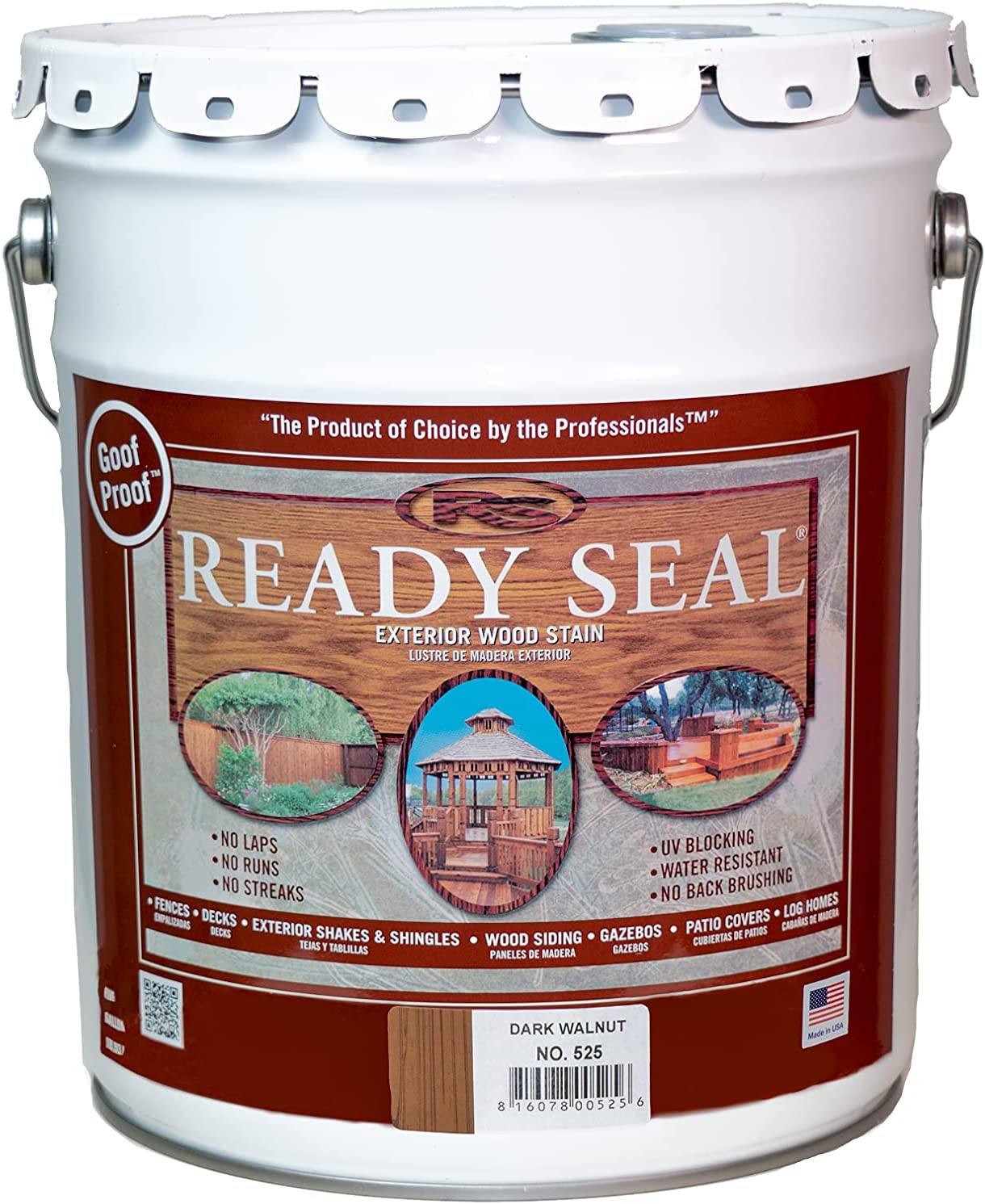 Ready Seal Ready Seal Wood Stain And Sealer Dark Walnut 525 5   Ready Seal Dark Walnut 545 5 Gallon 